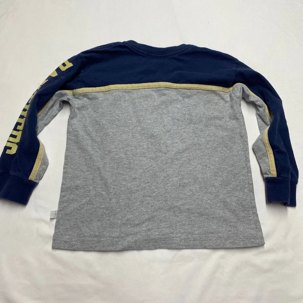Third Street Pitt Panthers Long Sleeve T-Shirt Youth YXS 5 Gray Navy Blue USA